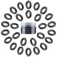 Gorgecraft Acrylic Linking Rings, Quick Link Connectors, For Curb Chains Making, Imitation Gemstone Style, Twist, Black, 23x16.5x5.5mm, Hole: 11.5x6mm, 100pcs/box(OACR-GF0001-08C)