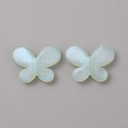 Transparent Resin Beads, Glitter Beads, Butterfly, Aquamarine, 15x19.5x4.5mm, Hole: 1.8mm(RESI-TAC0007-24C)