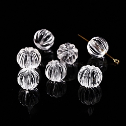 Natural Quartz Crystal Beads, Rock Crystal Carved Beads, Pumpkin, 14x12mm(PW-WGDF4E2-16)