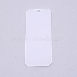 Transparent Acrylic Big Pendants, Rectangle, Clear, 90x37.5x3mm, Hole: 4mm(TACR-WH0001-38B)