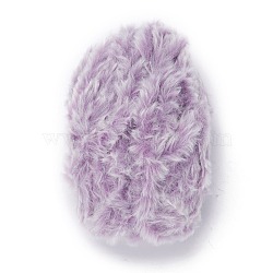 Polyester & Nylon Yarn, Imitation Fur Mink Wool, for DIY Knitting Soft Coat Scarf, Plum, 4.5mm(YCOR-C001-01M)