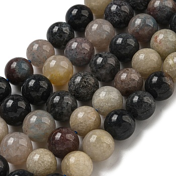 Natural Scorzalite Beads Strands, Round, 10.5mm, Hole: 0.8mm, about 37~40pcs/strand, 15.24~17.72''(38.7~45cm)