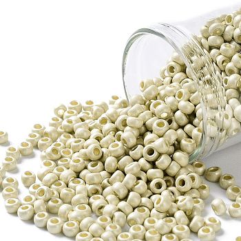 TOHO Round Seed Beads, Japanese Seed Beads, (PF558F) PermaFinish Silver Metallic Matte, 8/0, 3mm, Hole: 1mm, about 222pcs/10g