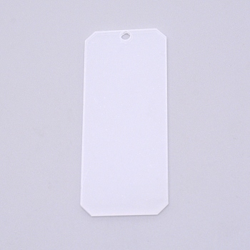 Transparent Acrylic Big Pendants, Rectangle, Clear, 90x37.5x3mm, Hole: 4mm