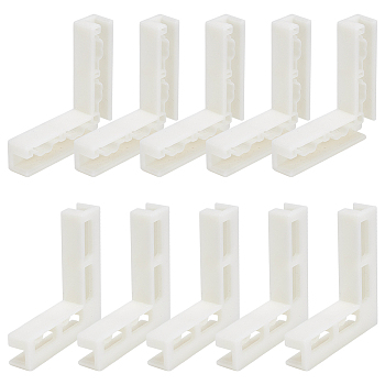 ABS Plastic Photo Boards Backdrop Clips, L-shape, Beige, 65x65x13mm