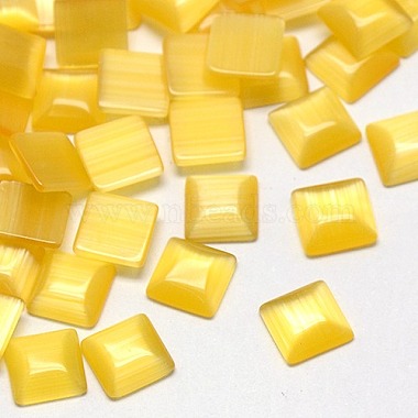 Gold Square Glass Cabochons