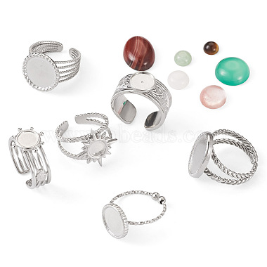 Набор для изготовления колец с драгоценными камнями своими руками(DIY-TA0005-21)-3