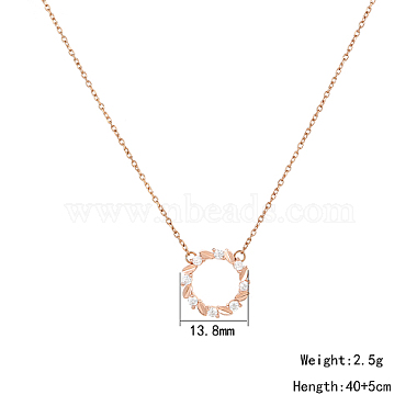 Ring Cubic Zirconia Pendant Necklaces(WC6264)-2