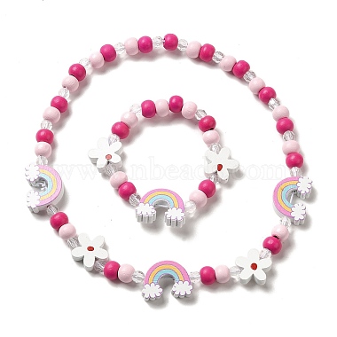 Flower Wood Bracelets & Necklaces
