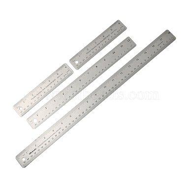 AHADEMAKER 4Pcs 3 Style Stainless Steel Rulers(AJEW-GA0005-17)-2