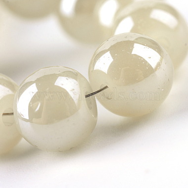 Chapelets de perles en verre galvanoplastique(EGLA-Q062-8mm-E08)-4