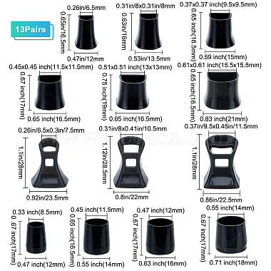 Gorgecraft 13 Pairs 13 Style PVC High Heel Stoppers Protector(AJEW-GF0005-22B)-2