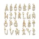Brass Micro Pave Clear Cubic Zirconia Charms(KK-N241-001-NR)-1