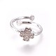 Adjustable Brass Micro Pave Cubic Zirconia Finger Rings(RJEW-L086-03P)-2