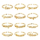 12pcs 12 anillos de puño de latón de estilo(RJEW-LS0001-37G)-3