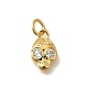 Rack Plating Brass with Cubic Zirconia Pendants(KK-Z086-02G)-1