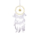 toile/filet tissé avec des décorations de pendentifs en plumes(PW-WG82317-02)-1