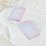 2Pcs Polyester Zipper Bags for Shoes Socks, with Handles, Rectangle, Pink, 34.5x21x0.8cm(ABAG-LP0001-93A)
