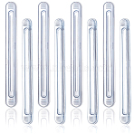 8Pcs Self-adhesive Silicone Anti-collision Strips, Clear, 148x17x6mm(SIL-GA0001-28)