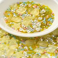 Mixed Styles Glass Beads, Mixed Shapes, Mixed Color, 1.5~14x2~15x2~7mm, Hole: 0.8~1mm(GLAA-YW0003-41B)