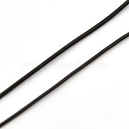 Korean Elastic Crystal Thread, Jewelry Beading Cords, Stretch Bracelet String, Round, Black, 0.6mm, about 1093.61 yards(1000m)/roll(EW-L001-A-02)