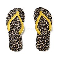 Opaque Resin Pendants, with Platinum Plated Iron Loops, Slipper, Gold, 47x19.5x3.5mm, Hole: 1.6mm(OACR-Z002-01)