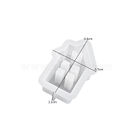 DIY Silicone Candle Molds, For Candle Making, House, White, 8.4x5.7x2.1cm(PW-WG21829-01)