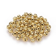 Tibetan Style Spacer Beads, Bicone, Antique Golden Color, Lead Free & Nickel Free & Cadmium Free, Made of Zinc Alloy, Size: about 5mm in diameter, 4.5mm thick, hole: 1mm(X-GLF0256Y-NF)