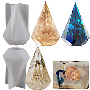 DIY Diamond Cone Silicone Molds, Resin Casting Molds, For UV Resin, Epoxy Resin Craft Making, White, 5x5.6x8.1cm, Inner Diameter: 2.6cm(SIMO-PW0013-04)