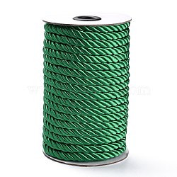 Nylon Thread, for Home Decorate, Upholstery, Curtain Tieback, Honor Cord, Green, 8mm, 20m/roll(X-NWIR-E027-14A-04)