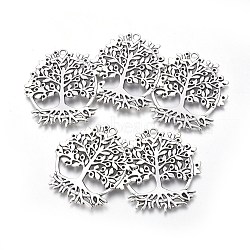 Alloy Pendants, Cadmium Free & Nickel Free & Lead Free, Tree of Life, Tree, Antique Silver, 50x46x2mm, Hole: 3mm(PALLOY-R790-AS-NR)