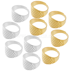 20Pcs 2 Colors Zinc Alloy Rings, for Protecting Fingers and Increasing Strength, Assistant Tool, Platinum & Golden, 15x16mm, 10pcs/color(TOOL-GF0002-92)