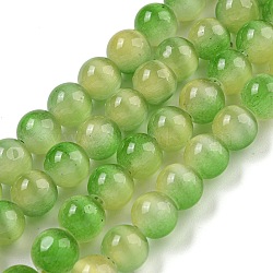 Cat Eye Beads Strands, Round, Lime Green, 8mm, Hole: 0.8~0.9mm, about 50pcs/strand, 14.29''~14.69''(36.3~37.3cm)(G-K378-A08-01)