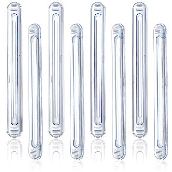 8Pcs Self-adhesive Silicone Anti-collision Strips, Clear, 148x17x6mm
