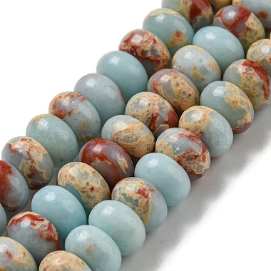Pale Turquoise Rondelle Imperial Jasper Beads