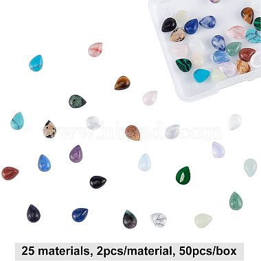 cabochons de pierres précieuses mixtes(G-GA0001-08)-4