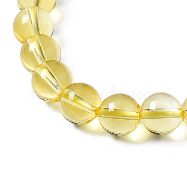 Synthetic Citrine Beaded Stretch Bracelets(BJEW-Q692-48B)-4