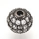 Perles de zircone cubique micro pave en Laiton(ZIRC-Q013-12mm-142B)-3