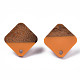 Accessoires de boucles d'oreilles en résine et bois de noyer(MAK-N032-021A)-4