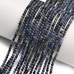 Natural Dumortierite Beads Strands, Round, 2~2.5mm, Hole: 0.5mm, about 174~178pcs/strand, 14.96''~15.16''(38~38.5cm)(G-Z116-A26-2mm)