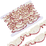 6M Cotton Ruffle Trim, for Clothes Accessories, Beige, 1-1/8 inch(30mm)(OCOR-FG0003-39C)