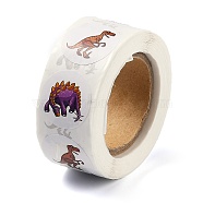 Self Adhesive Paper Stickers, Colorful Roll Sticker Labels, Gift Tag Stickers, Dinosaur Pattern, 2.5cm, about 500pcs/roll(DIY-L035-013B)