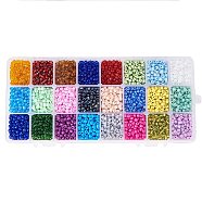 6/0 Round Glass Seed Beads Sets, Mixed Color, 4mm, Hole: 1~2mm(SEED-PH0007-02)