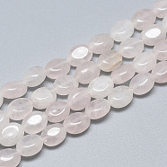 Natural Rose Quartz Beads Strands, Oval, 8x6x4mm, Hole: 1mm, about 49~50pcs/strand, 14.5 inch~14.7 inch(G-S357-B07)