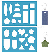 Acrylic Earring Handwork Template, Card Leather Cutting Stencils, Deep Sky Blue, Geometrical Shape, Arch, 130x90x2mm, 2pcs/set(DIY-WH0359-071)