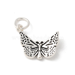 S925 Sterling Silver Pendant, Antique Silver, 12x14x2.8mm(STER-H115-10C-AS)