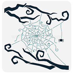 PET Hollow Out Drawing Painting Stencils, for DIY Scrapbook, Photo Album, Spider Web Pattern, 30x30cm(DIY-WH0391-0460)