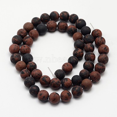 Natural Mahogany Obsidian Beads Strands(G-D681-8mm)-2