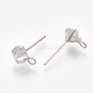 Brass Stud Earring Findings(X-KK-T035-123P)-2