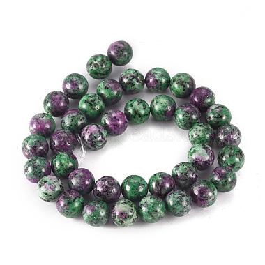 Round Dyed Natural Gemstone Bead Strands(G-R345-10mm-15)-2